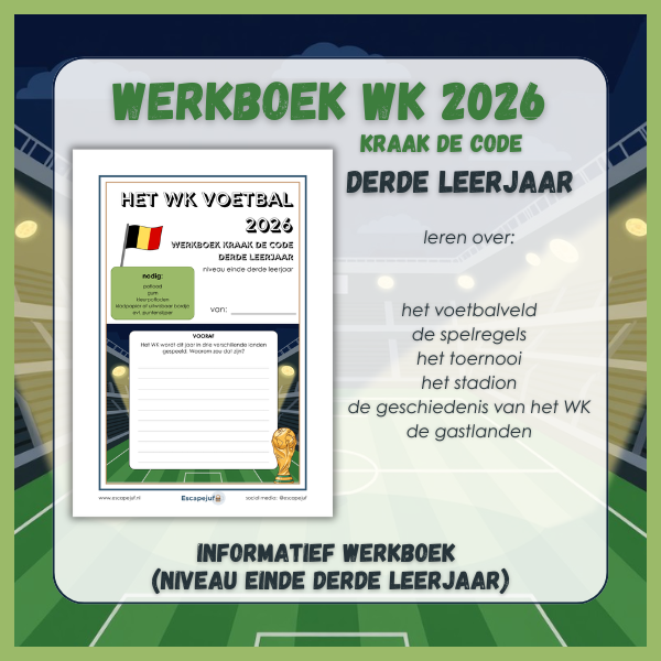 BE: Informatief werkboek kraak de code WK 2026 derde leerjaar
